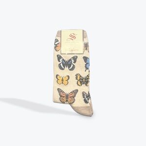 Socksmith Butterfly Graphic Cotton Crew Socks